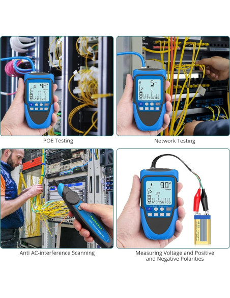 Probador de Cable de Red YGiTK WT329 PoE RJ45 Multifuncional