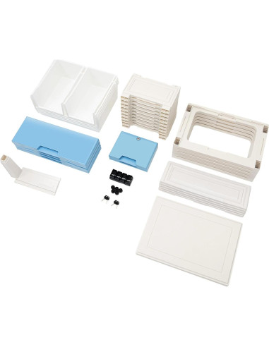 Armario Vertical TFCFL de 6 Cajones Azul con Ruedas