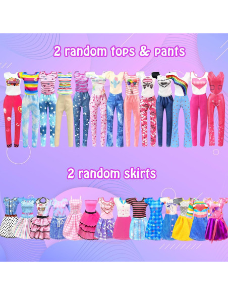 Conjunto de Ropa para Muñecas 11.5" BNUZEIYI - Vestidos y Accesorios Conjunto de Ropa para Muñecas 11.5" BNUZEIYI - Vestidos y Accesorios