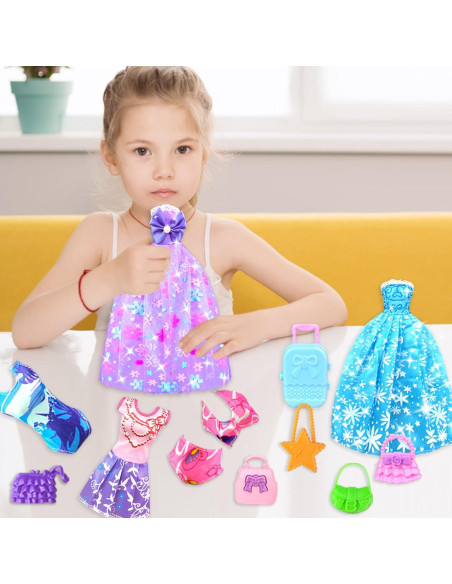 Conjunto de Ropa para Muñecas 11.5" BNUZEIYI - Vestidos y Accesorios Conjunto de Ropa para Muñecas 11.5" BNUZEIYI - Vestidos y Accesorios