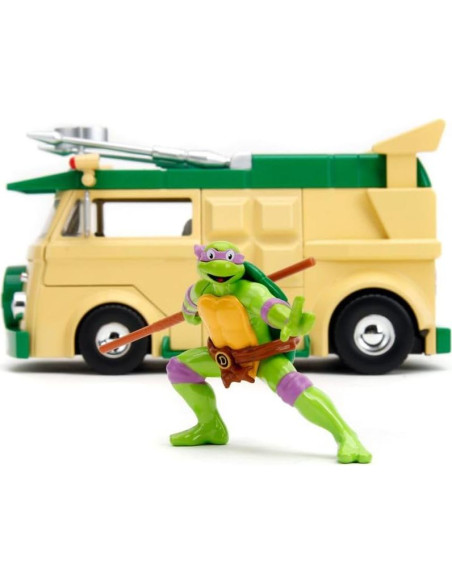 Carro de Fiesta TMNT Jada con Donatello 1:24 para Colección Carro de Fiesta TMNT Jada con Donatello 1:24 para Colección