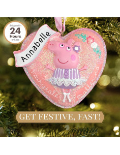 Adorno de Navidad Personalizado Peppa Pig 2024 - Regalo Único 2