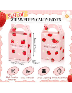 Cajas de Regalo de Fresa Sinload - 24 Unidades 9x16x12 cm 2