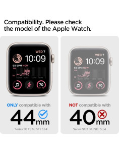 Funda delgada Spigen para Apple Watch 44mm Series SE2/6/5/4 - Negro 2