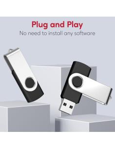 AreTop 100 Unidades Flash USB 512MB 2.0 Negro 2