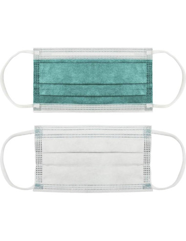 Mascarilla desechable 4 capas SafetyMask 50 piezas Verde