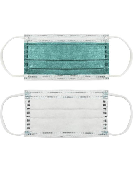 Mascarilla desechable 4 capas SafetyMask 50 piezas Verde