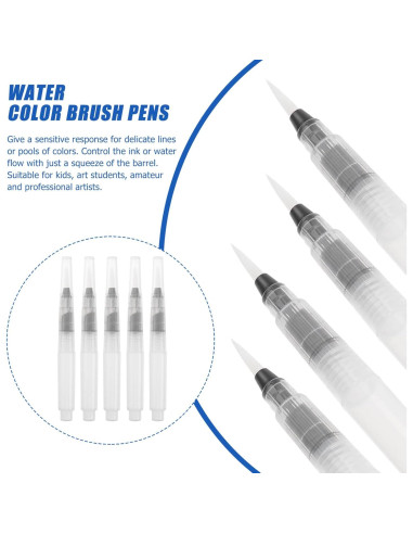 Lápices de Pincel Acuarela STOBOK 3 Piezas 12x1cm