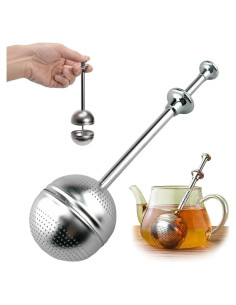 Colador de Té de Acero Inoxidable Runsgo 5.08 cm Reutilizable