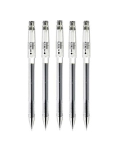 Bolígrafo Gel Pilot Hi-Tec-C 0.3mm Tinta Negra Paquete 5