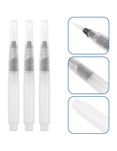 Lápices de Pincel Acuarela STOBOK 3 Piezas 12x1cm