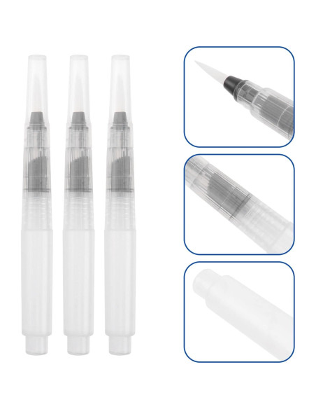 Lápices de Pincel Acuarela STOBOK 3 Piezas 12x1cm