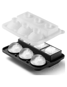 Molde de Hielo 2-en-1 Nax Caki Silicona Grande Negro