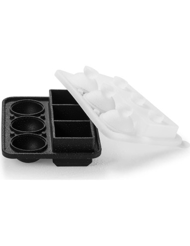 Molde de Hielo 2-en-1 Nax Caki Silicona Grande Negro