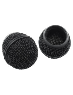 Rejilla de Micrófono Reemplazo Moicstiy 2 Pcs SM58 Negro