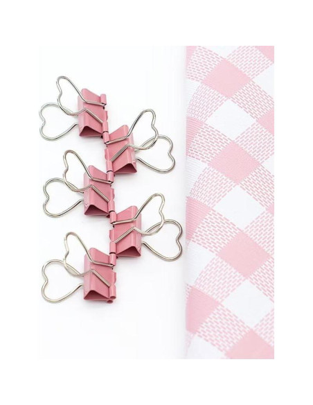 Clips Metálicos en Forma de Corazón SEEK RARE - 60 Piezas Rosa Clips Metálicos en Forma de Corazón SEEK RARE - 60 Piezas Rosa