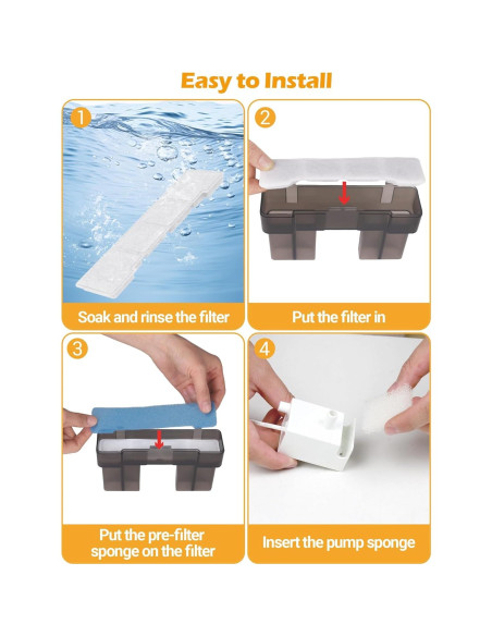 Filtros de Reemplazo SIBAYS para Fuente de Agua 15L - 24 Piezas