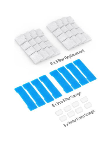 Filtros de Reemplazo SIBAYS para Fuente de Agua 15L - 24 Piezas