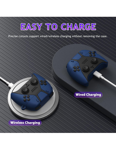 Funda Silicona KOREDA para AirPods Pro 2/1 - Azul Oscuro