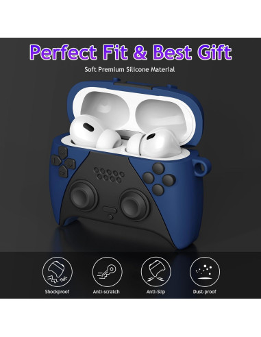 Funda Silicona KOREDA para AirPods Pro 2/1 - Azul Oscuro