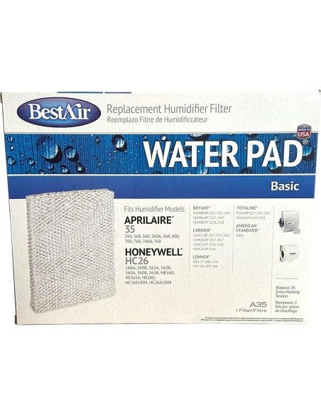 Filtro de Humidificador Best Air A35 - Paquete de 2 Unidades Filtro de Humidificador Best Air A35 - Paquete de 2 Unidades
