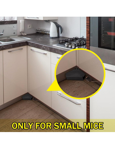 Estación de Ratones Qualirey 12 Pcs Triangular Reutilizable Negra