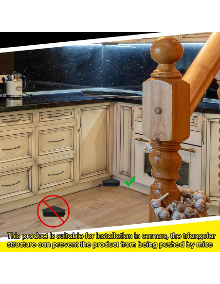 Estación de Ratones Qualirey 12 Pcs Triangular Reutilizable Negra