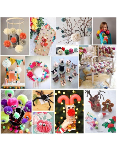 Devanador de Hilo Manual Culnflun - Hacedor de Borlas Rosa 13x16cm