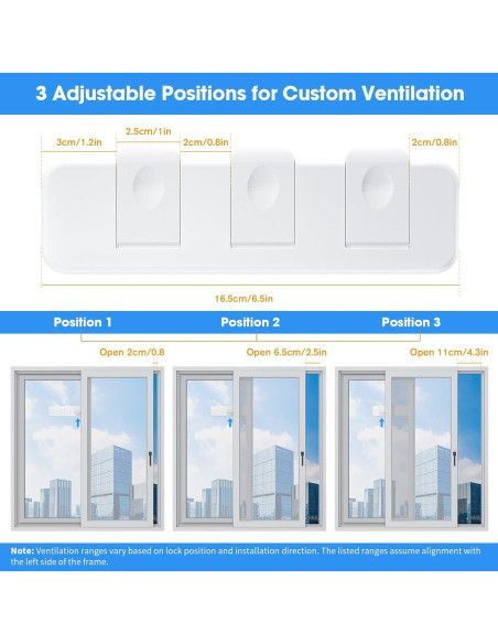 Juego de 4 Cerraduras de Seguridad para Puertas Corredizas QH1-203