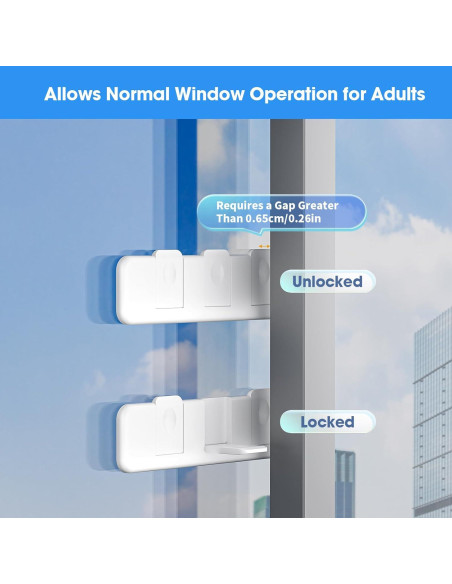 Juego de 4 Cerraduras de Seguridad para Puertas Corredizas QH1-203