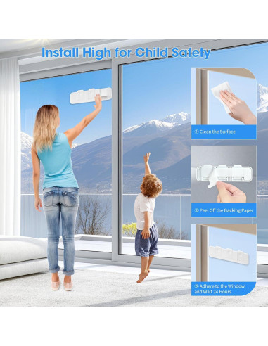 Juego de 4 Cerraduras de Seguridad para Puertas Corredizas QH1-203