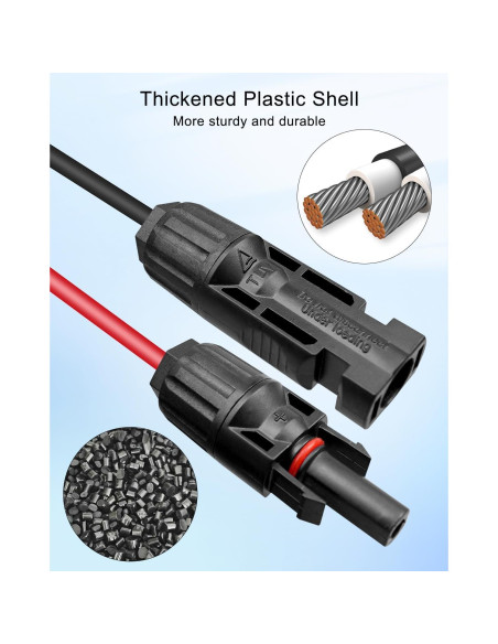 Cable de Extensión Solar Bosting 3m 10AWG IP68 para Paneles