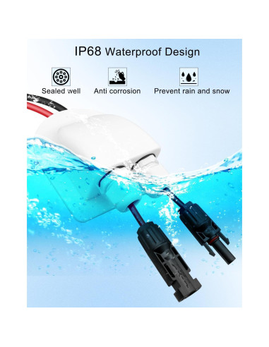 Cable de Extensión Solar Bosting 3m 10AWG IP68 para Paneles