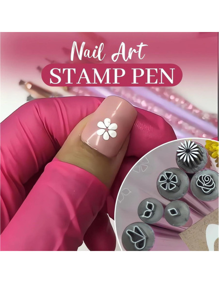 Kit de Bolígrafos para Estampado de Uñas Genérico 6PC