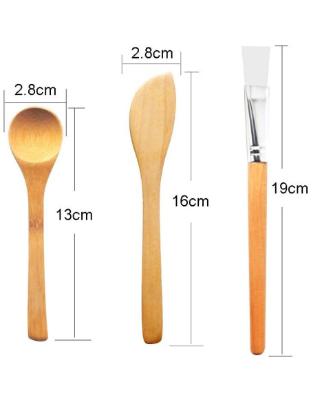 Set de Tazón de Máscara con Cuchara y Pincel Lasenersm