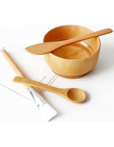 Set de Tazón de Máscara con Cuchara y Pincel Lasenersm