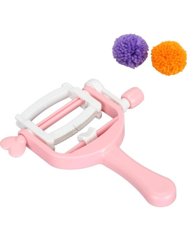 Devanador de Hilo Manual Culnflun - Hacedor de Borlas Rosa 13x16cm