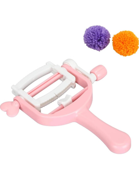 Devanador de Hilo Manual Culnflun - Hacedor de Borlas Rosa 13x16cm