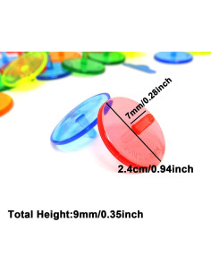 Marcadores de Posición de Golf Honbay 100PCS Plástico 24mm 2