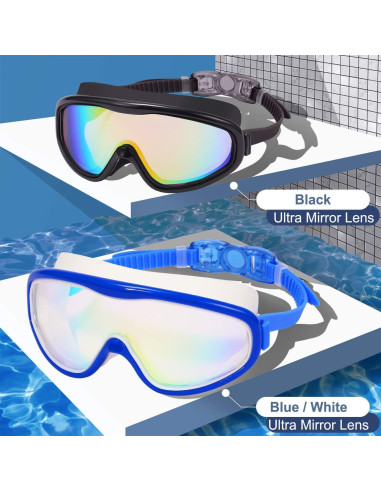 Gafas de Natación Braylin Adulto 2-Pack Anti-vaho UV