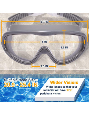 Gafas de Natación Braylin Adulto 2-Pack Anti-vaho UV