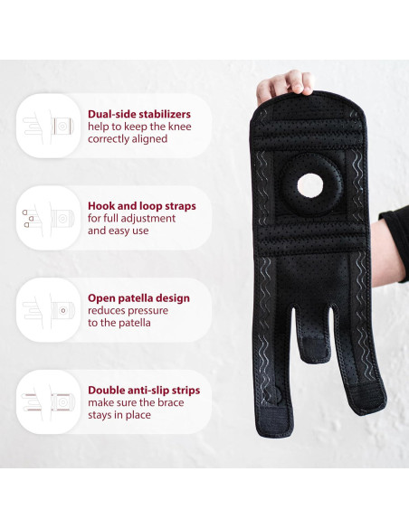 Férula de Rodilla KARM para Niños - Soporte Ajustable Negro