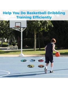 10 PCS Marcadores de Piso Baloncesto CDOKY Antideslizantes 22.86 cm 2