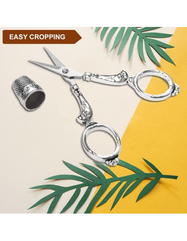 Kit de Costura Hicello con Tijeras, Dedal y Hilo - Vintage