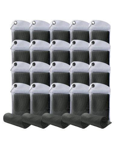 Paquete de 20 Toallas Enfriadoras immoono 101.6x30.5 cm Microfibra