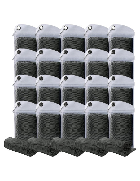 Paquete de 20 Toallas Enfriadoras immoono 101.6x30.5 cm Microfibra