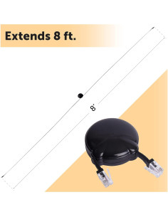 Gestor de Cables Retráctil Softalk Negro 2.44m para Oficina 2