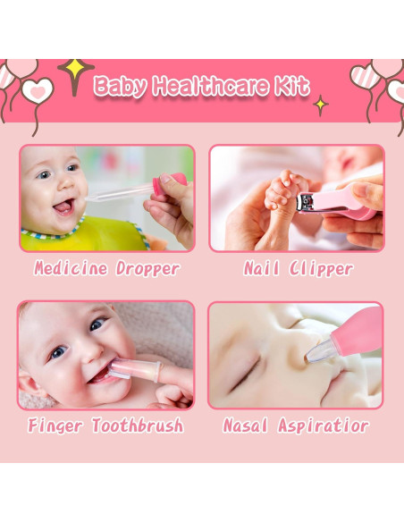 Kit de Cuidado para Bebés Esonto 17 en 1 Rosa