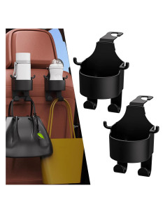 Organizador de reposacabezas Yumfugu 2 PCS - Soporte taza y teléfono