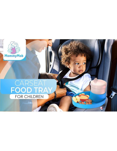 Bandeja de Viaje para Niños MommyMob Rosa - Portavasos Universal